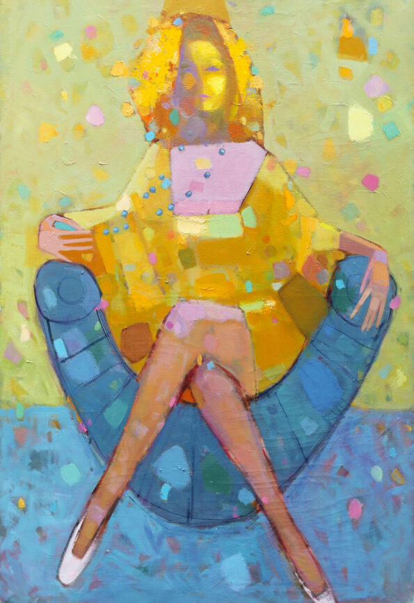 Blue armchair