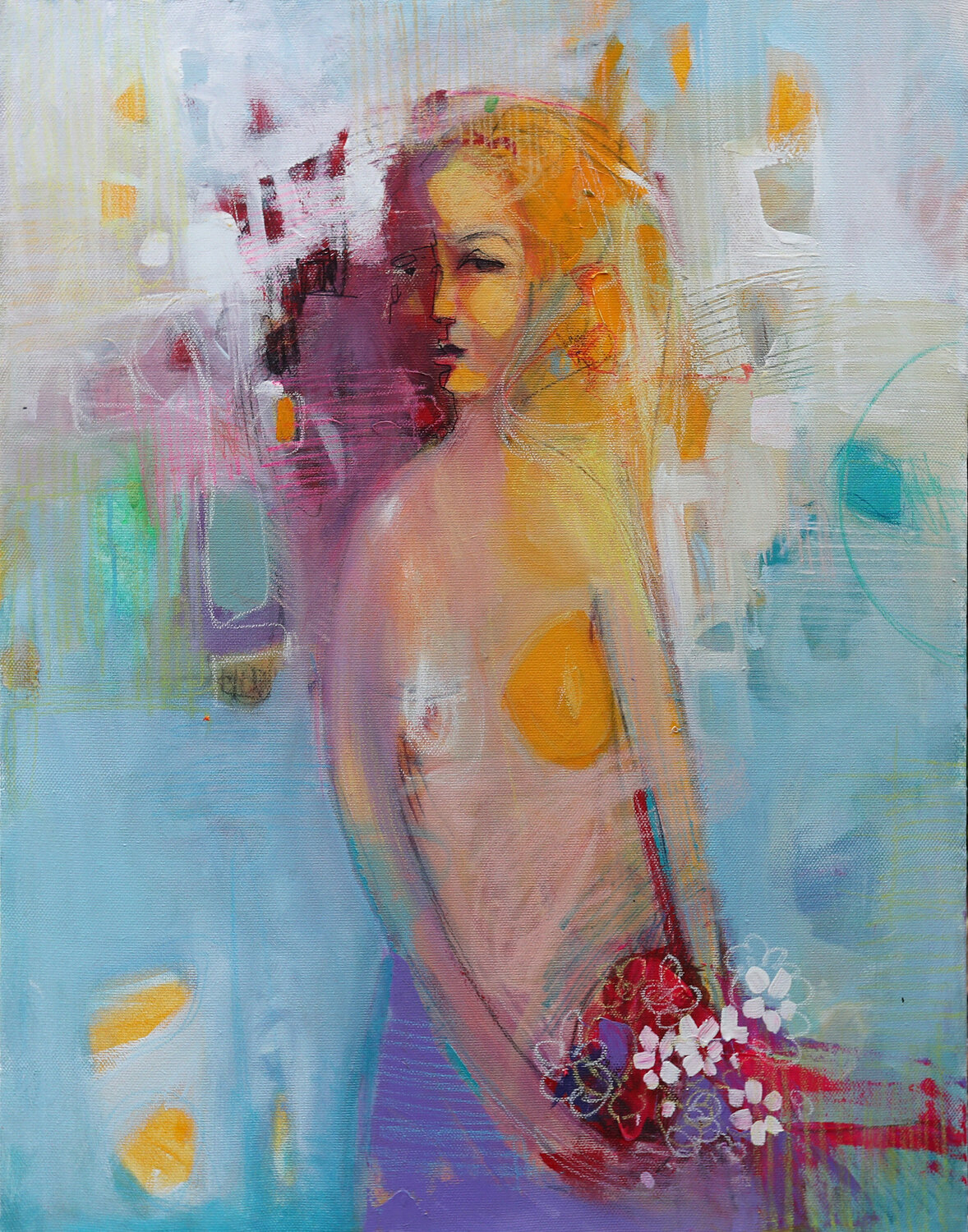Girl with flowers
